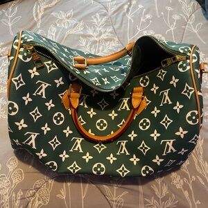 Louis Vuitton Forest Green Monogram Travel Bag
